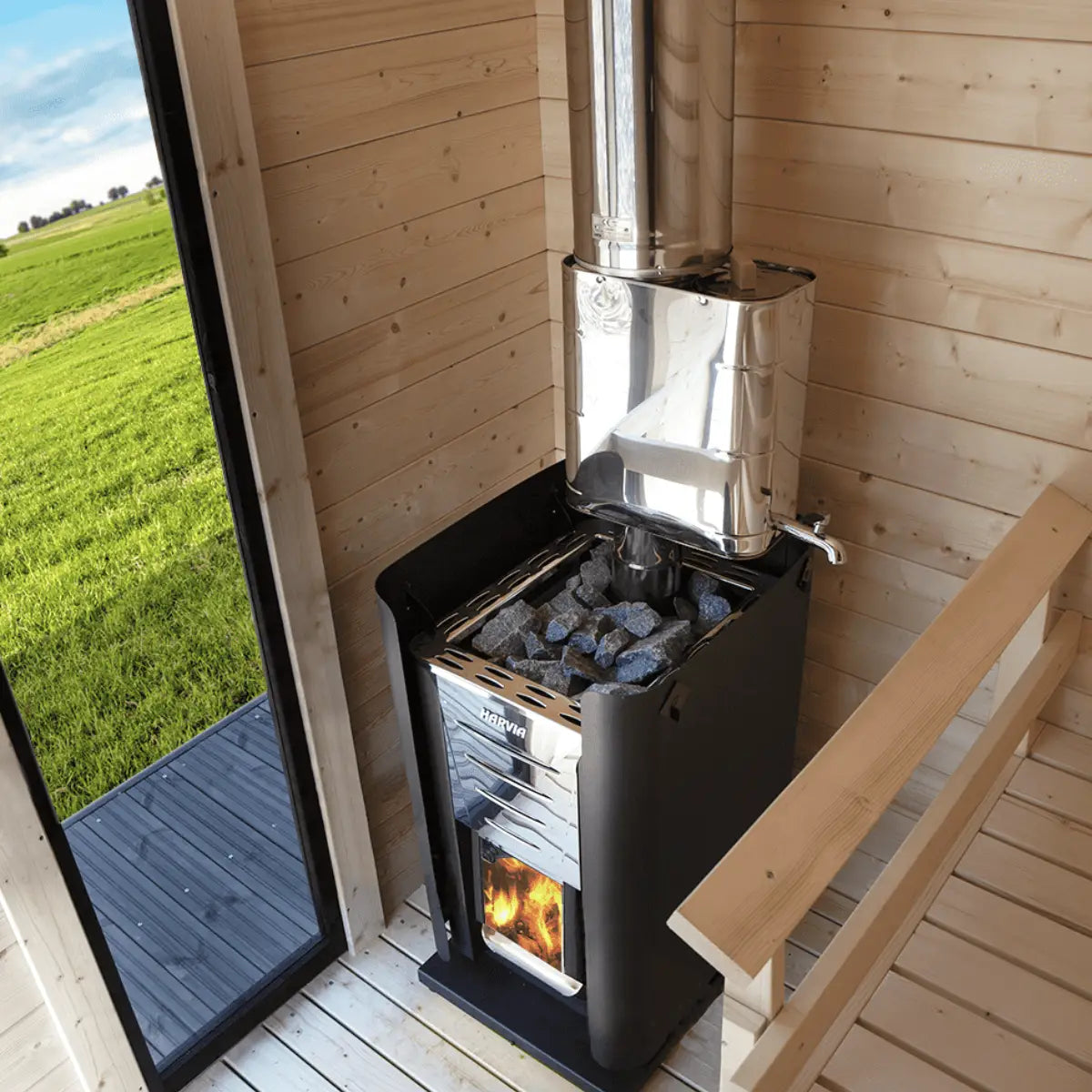 Finnish Sauna Builders Harvia Pro 26 WKPR26M Wood Burning Sauna Stove