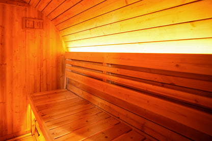 The Helius 4 Person Black Barrel Steam Sauna