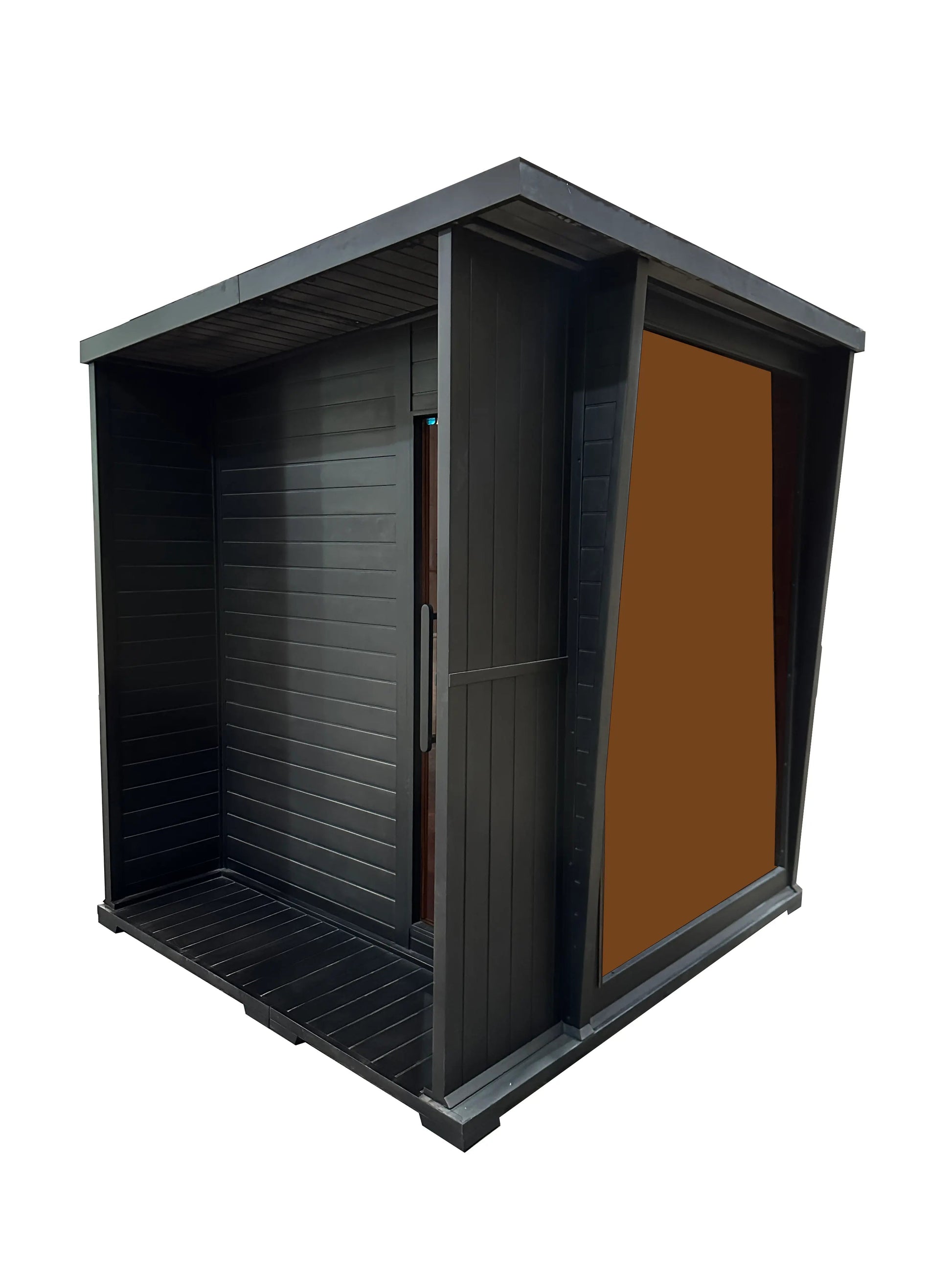New Luxury High-End Black Square Outdoor Sauna HELIUS