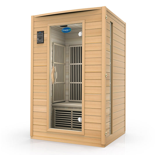 Durasage Health 2 Person Carbon Infrared Sauna - Canadian Hemlock Wood