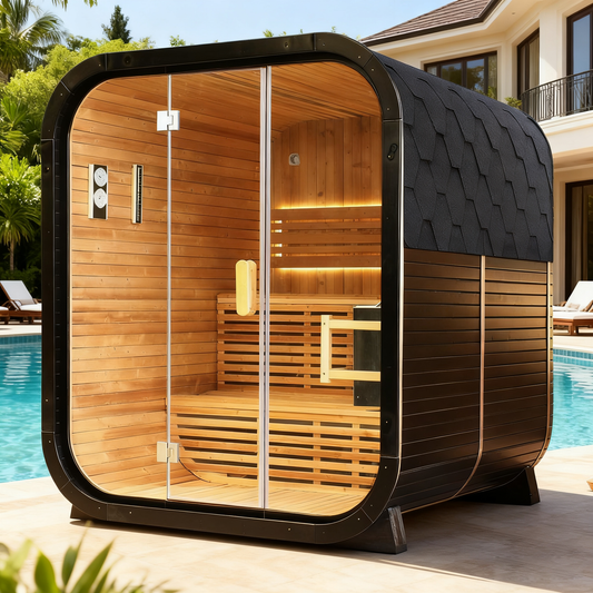 Helius 4 Person Cedar Square Steam Sauna