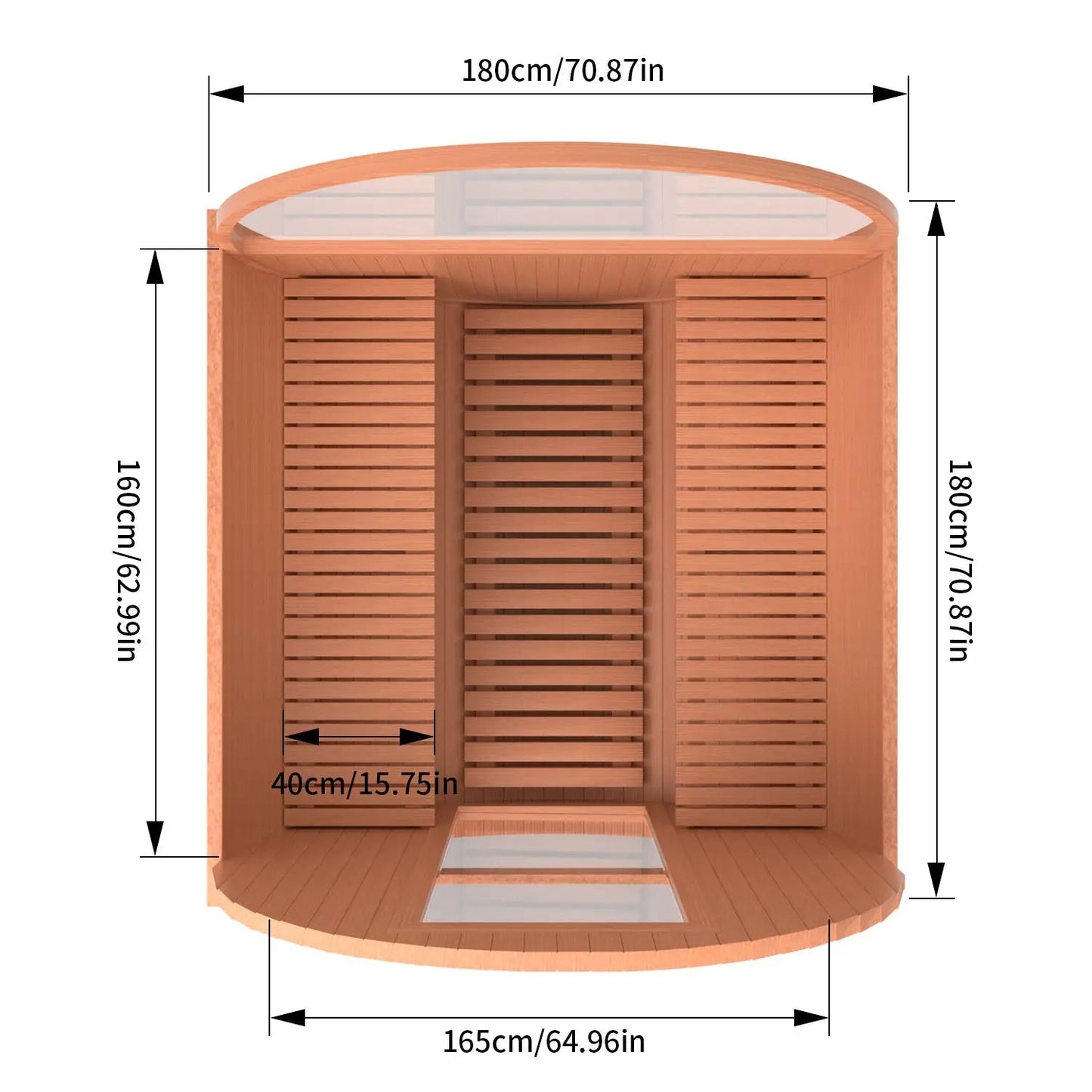 The Helius 4 Person Red Cedar Barrel Steam Sauna