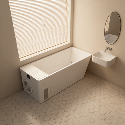 Helius Acrylic Cold Plunge Tub with Built-In Ice Machine
