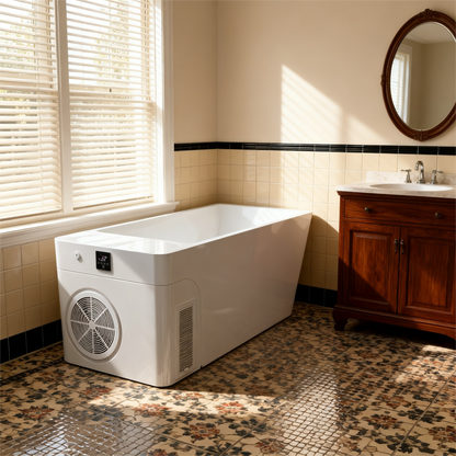 Helius Acrylic Cold Plunge Tub with Built-In Ice Machine