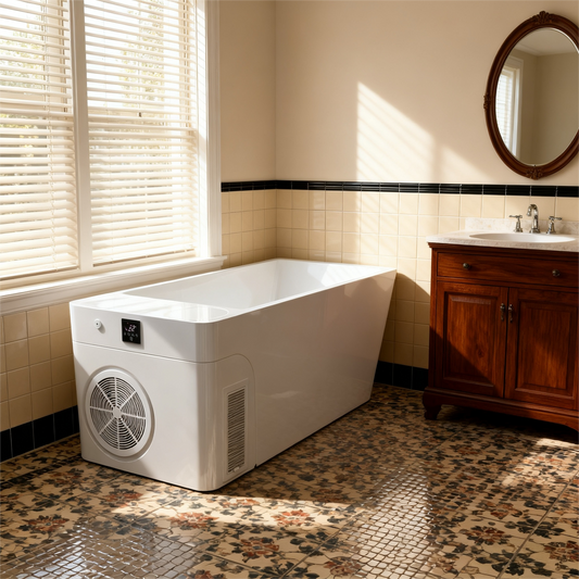 The Helius Acrylic Cold Plunge Tub with Built-In Ice Machine