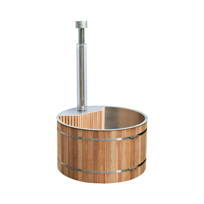 Helius 4-6 Person Wood - Fired Hot Tub with Stainless Steel Liner
