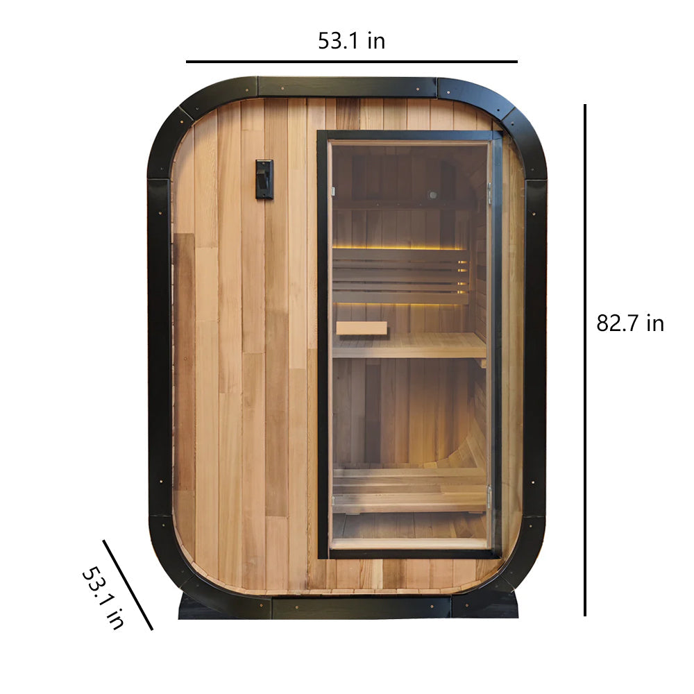 Helius 2 Person Traditional Red Cedar Steam Sauna