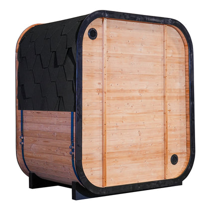 The Helius 4 Person Outdoor Carbonized Spruce Far Infrared Sauna