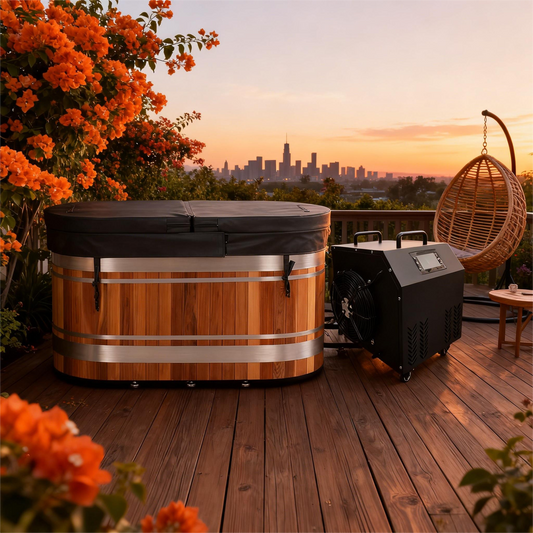 The Helius U-Shaped Red Cedar Ergonomic Cold Plunge