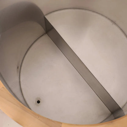 The Helius Red Cedar Round Cold Plunge Barrel