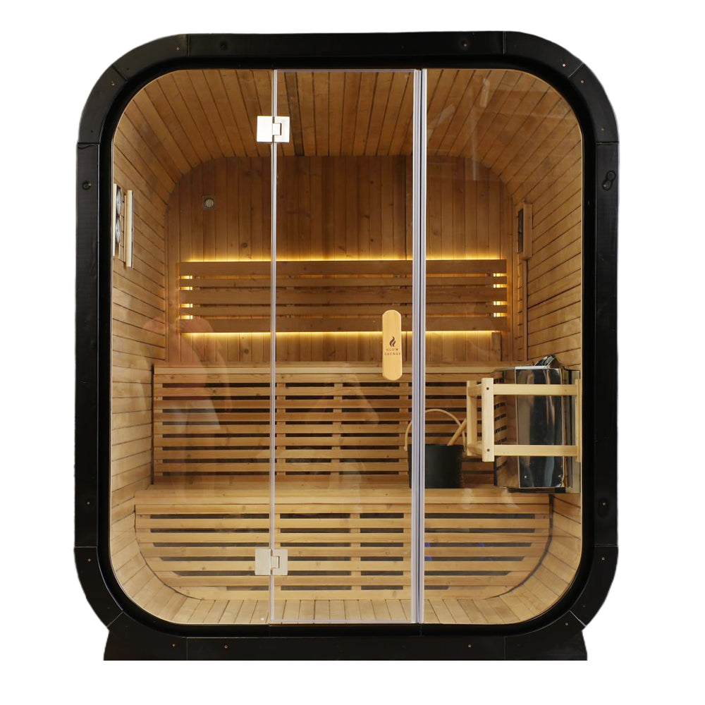 Helius 4 Person Cedar Square Steam Sauna