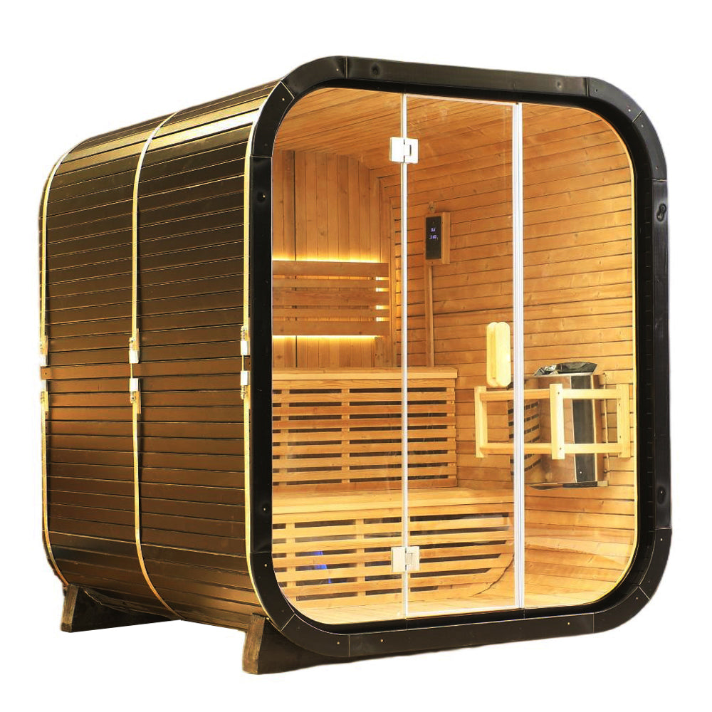 Helius 4 Person Cedar Square Steam Sauna