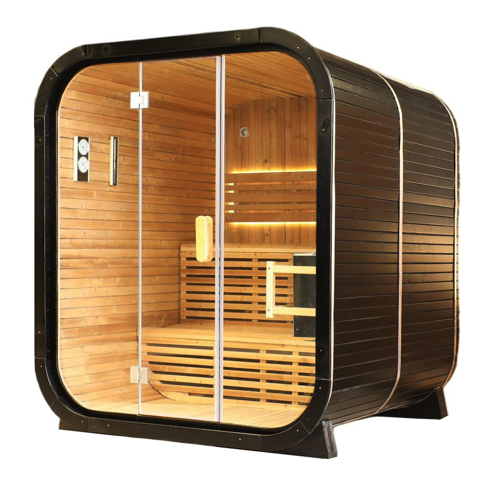 Helius 4 Person Cedar Square Steam Sauna