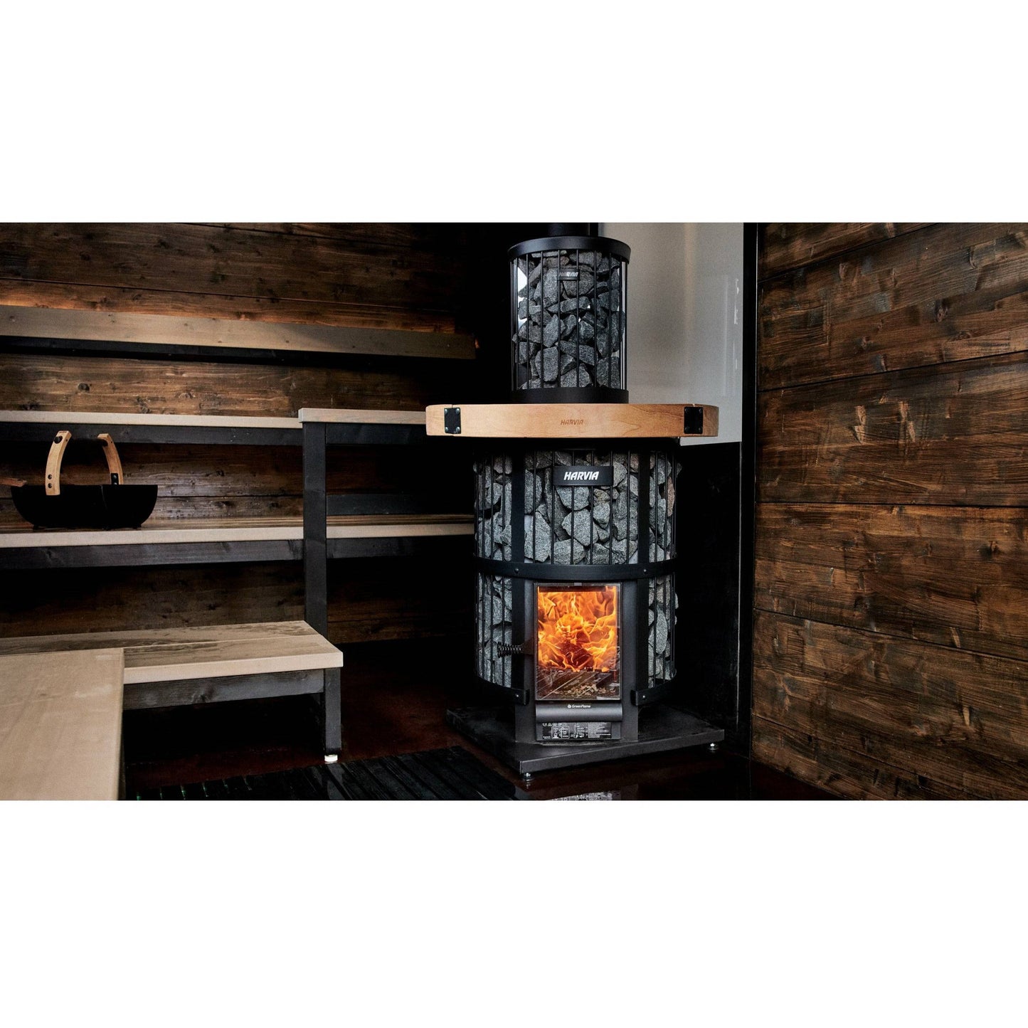 Finnish Sauna Builders Harvia Legend 240 Green Flame Wood Burning Sauna Stove