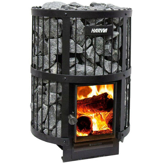 Finnish Sauna Builders Harvia Legend 240 Green Flame Wood Burning Sauna Stove