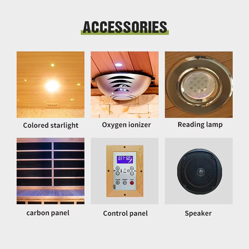 The Helius 2 Person Premium Indoor Red Cedar Far Infrared Sauna Lounge Chair Design