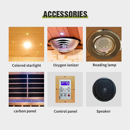 The Helius 2 Person Premium Indoor Red Cedar Far Infrared Sauna Lounge Chair Design