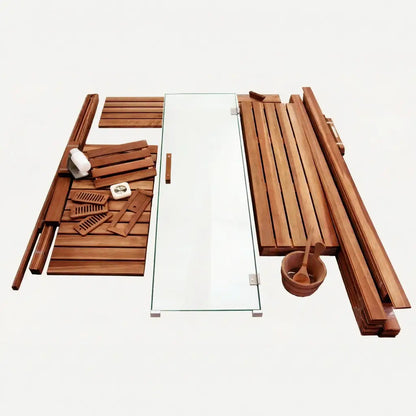 Finnish Sauna Builders Custom 5-7 Person 7' x 9' x 8' Indoor Sauna