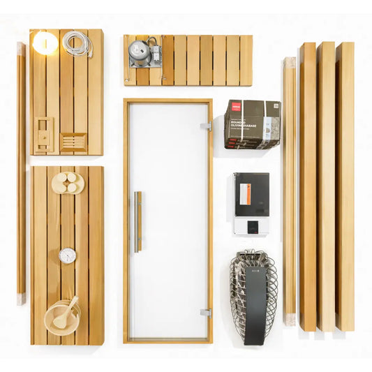 Finnish Sauna Builders Custom 4-5 Person 5' x 8' x 8' Indoor Sauna