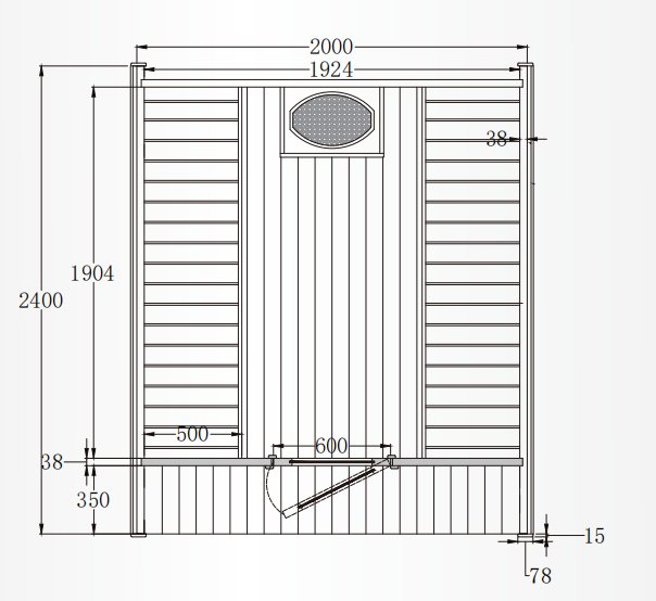 Helius 6 Person Thermospruce Square Steam Sauna