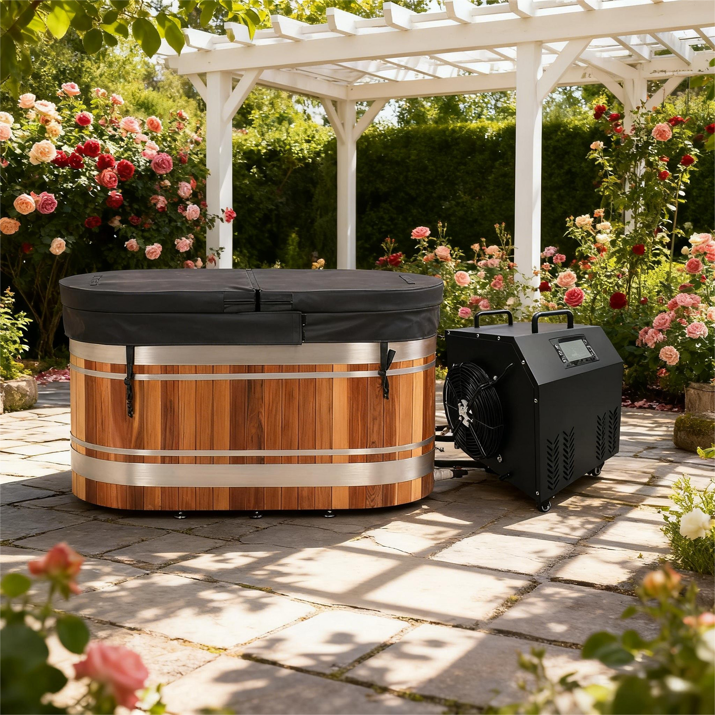 Helius U-Shaped Red Cedar 1 Person Cold Plunge