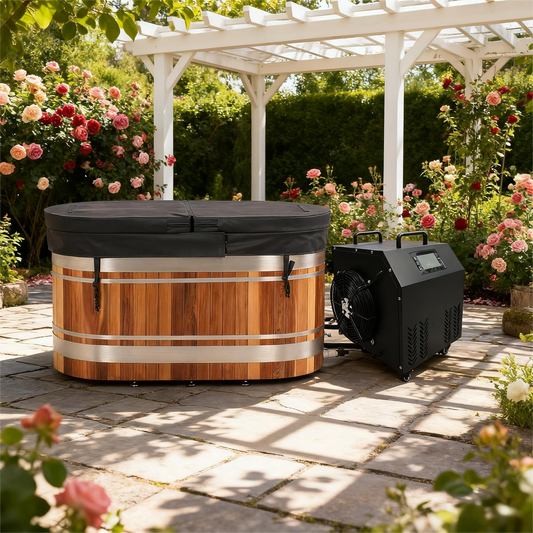 The Helius U-Shaped Red Cedar Ergonomic Cold Plunge